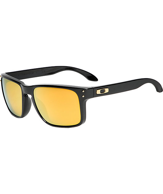 black and gold oakley sunglasses