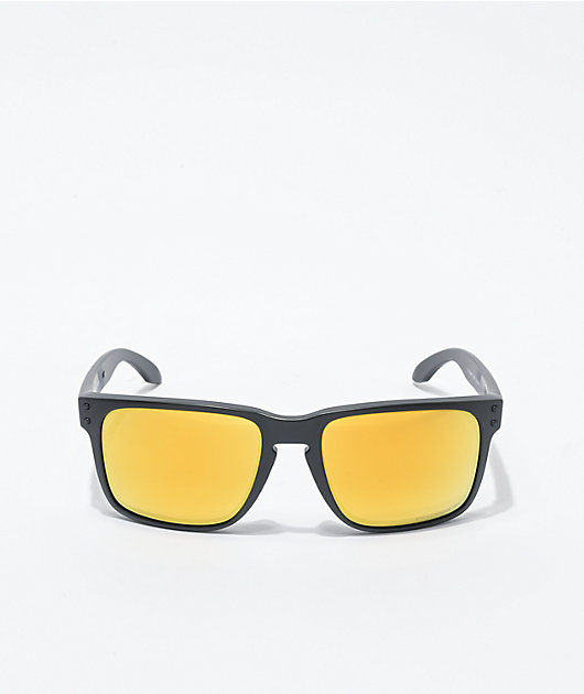 Oakley Holbrook XL Black & Prizm 24K Polarized Sunglasses