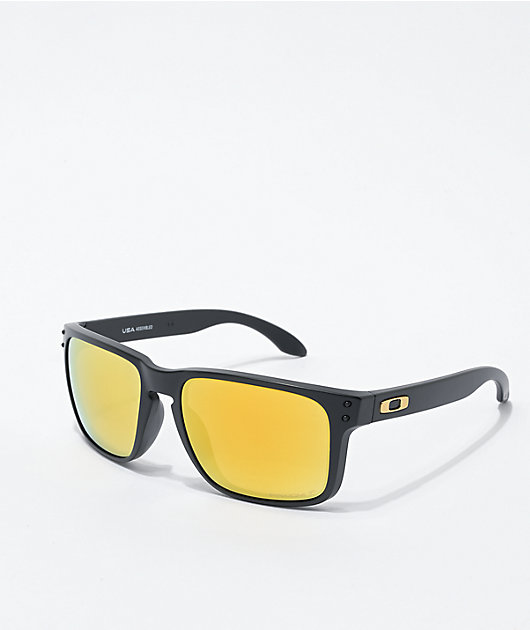 Oakley Holbrook XL Black & Prizm 24K Polarized Sunglasses | Zumiez