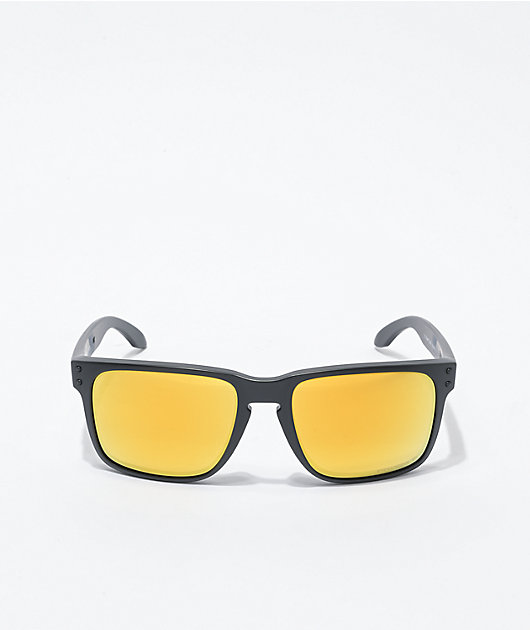 Oakley Holbrook XL Matte Black 24k Polarized Sunglasses