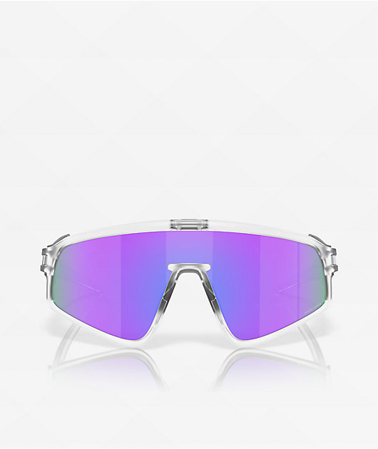 Oakley Latch Panel Matte Clear & Prizm Violet Sunglasses | Zumiez