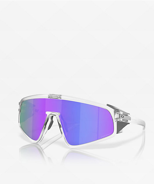Oakley Latch Panel Matte Clear & Prizm Violet Sunglasses | Zumiez