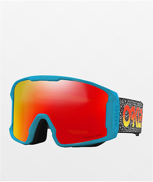Oakley Prizm ski/board Goggles - Blue and Red Strap Oakley Fall Line M Snow Goggles - Matte Black - Prizm Snow  main image 4
