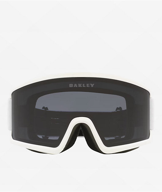 Oakley Target Line L Matte White & Prizm Dark Grey Snowboard Goggles 2025