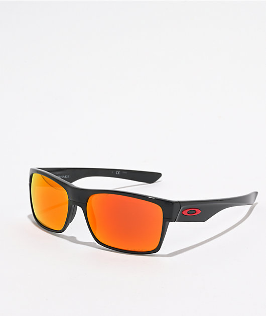 Oakley Two Face Aluminum Black & Ruby PRIZM Sunglasses