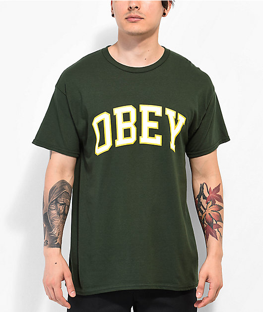 Obey Academic camiseta verde