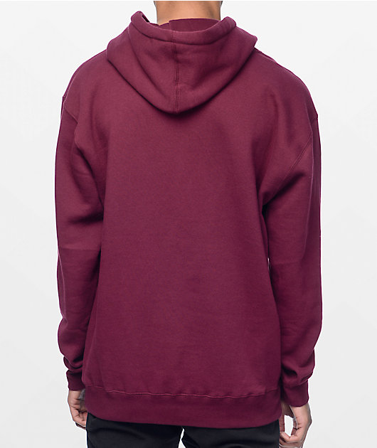 obey afton burgundy hoodie