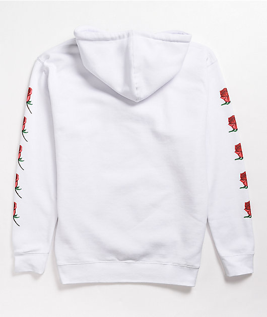 Obey Airbrushed Rose White Hoodie
