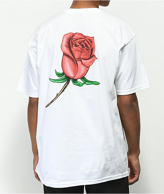 Rose camiseta blanca