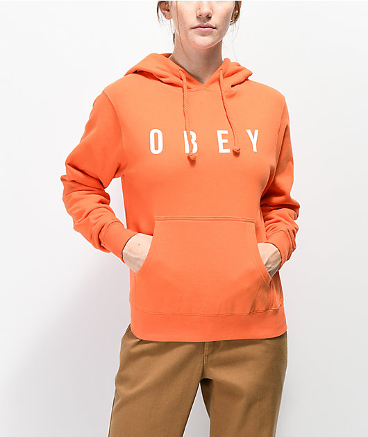 female orange hoodie outfit