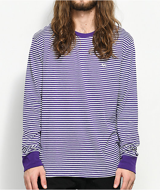 purple striped shirt long sleeve