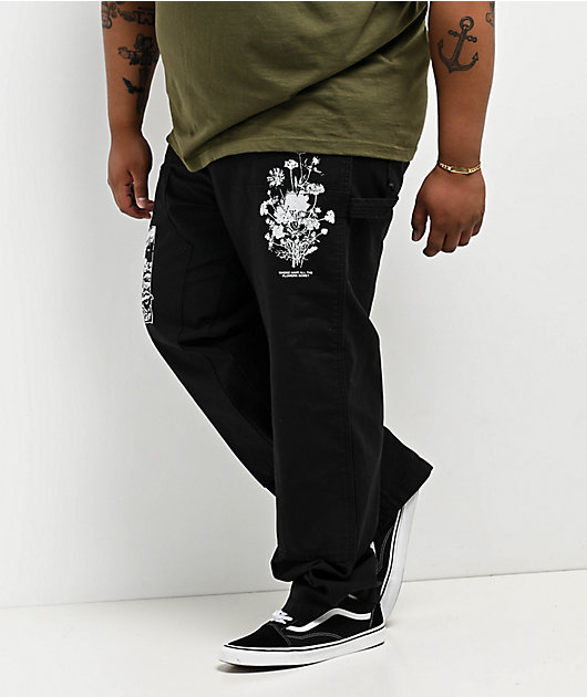 Obey Big Timer Black Double Knee Carpenter Pants | Zumiez