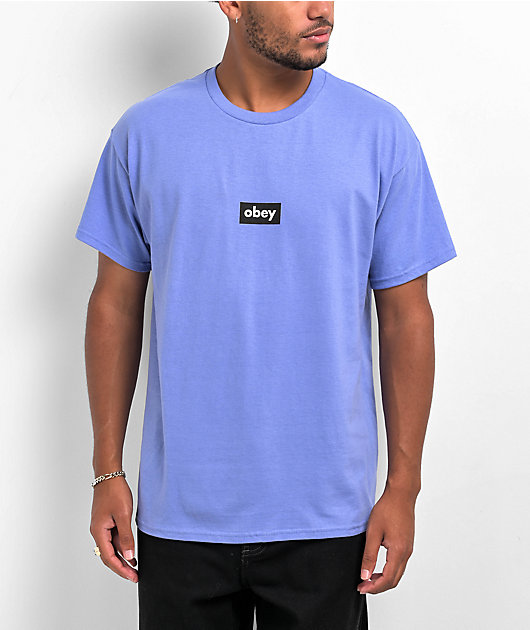 Obey Black Bar Purple T-Shirt | Zumiez