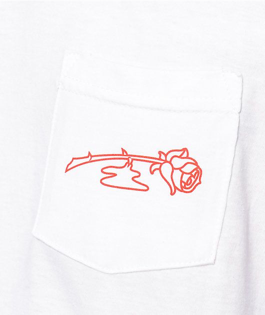 Obey Blood Rose White Pocket T-Shirt