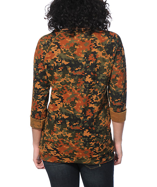 mountain printed crew neck casual sweatshirt