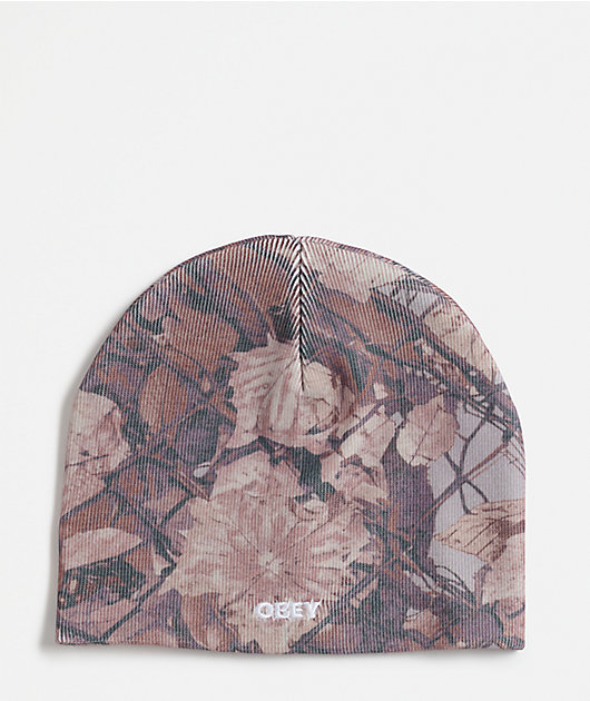 Obey Bold Fence Camo Skully Beanie