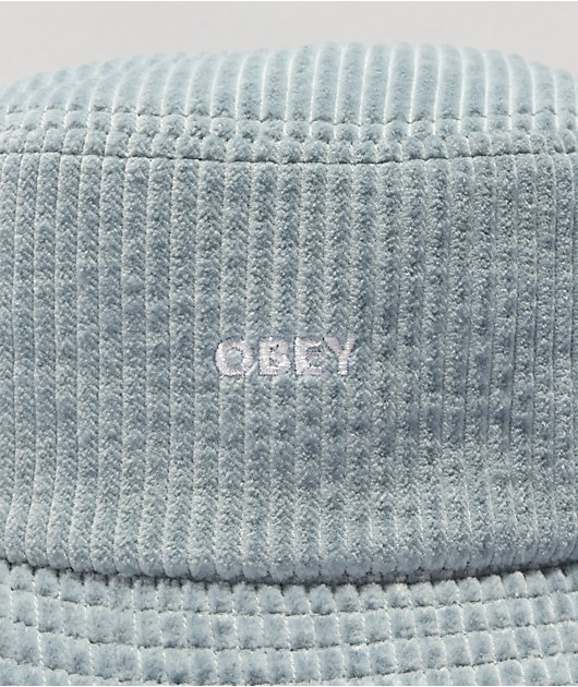 Obey Bold Icy Blue Corduroy Bucket Hat