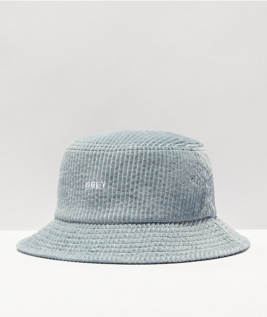 Obey Bold Icy Blue Corduroy Bucket Hat