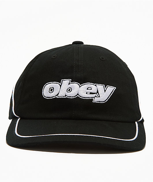 Obey Bold Pigment Black Strapback Hat