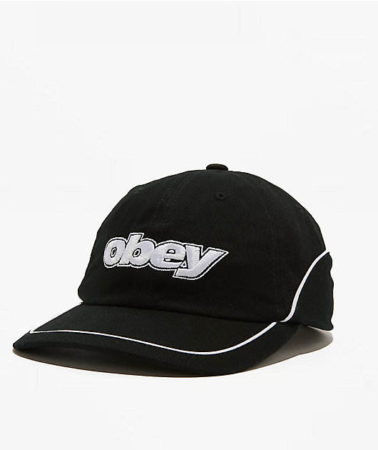 Obey Bold Pigment Black Strapback Hat