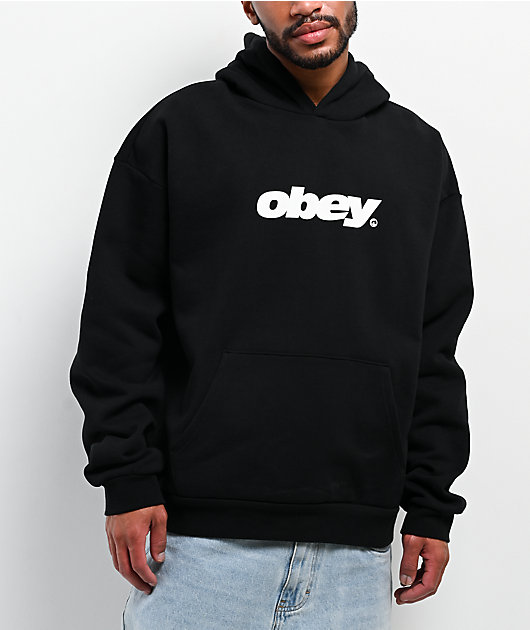 Take A Look About Obey Black Hoodie