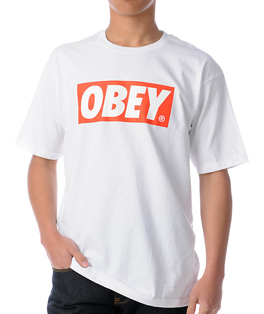 obey t shirt white