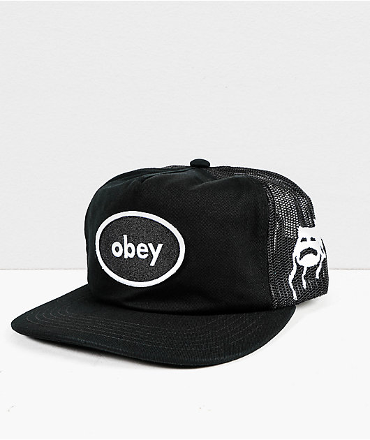 Obey Brutus Black Trucker Hat