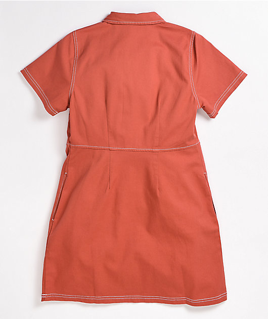 coral work dress