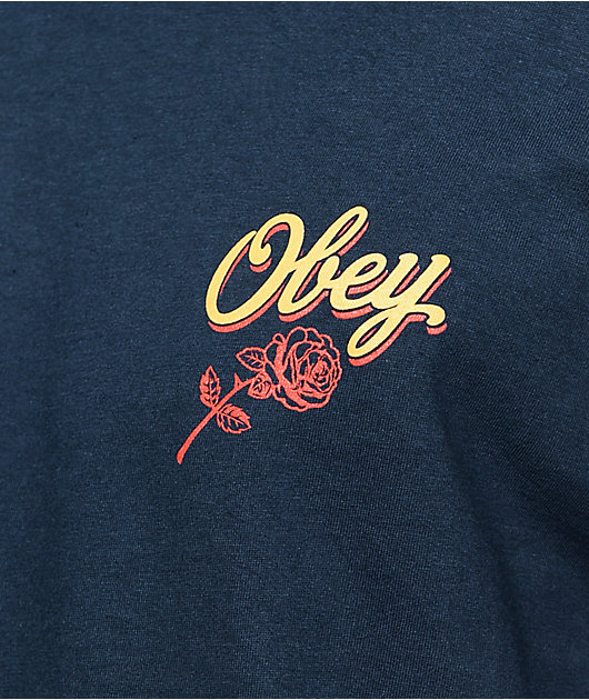 Obey Careless Whisper Navy T-Shirt