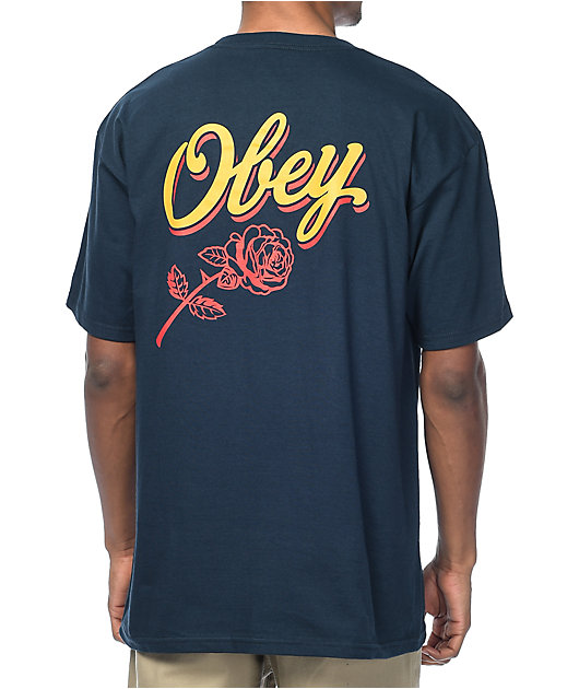 Obey Careless Whisper Navy T-Shirt