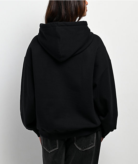 Obey Chainstitch Baggy Black Hoodie | Zumiez