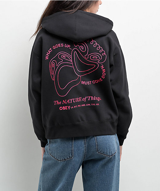 Obey Charade Digital Black & Pink Zip Hoodie