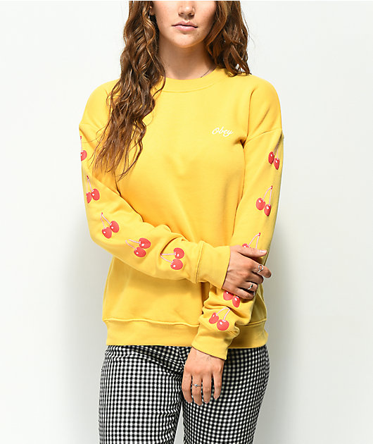 obey yellow sweater