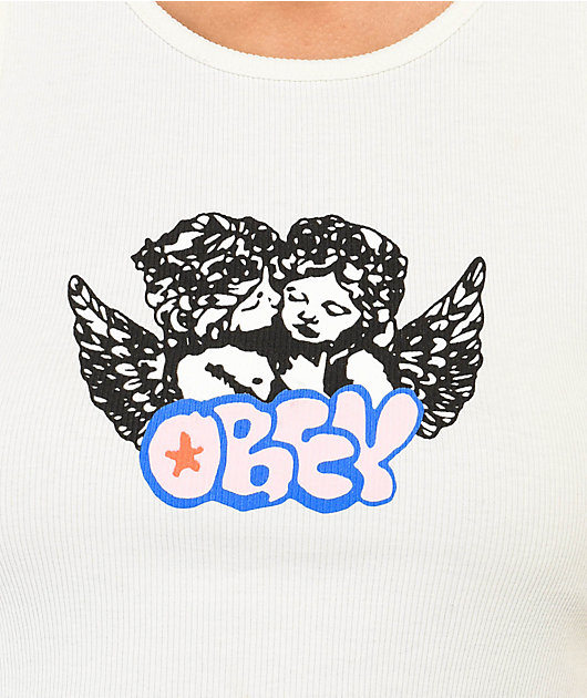 Obey Cherub Cheek Kiss Natural Tank Top