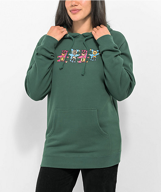 Obey Circus Bears Green Hoodie