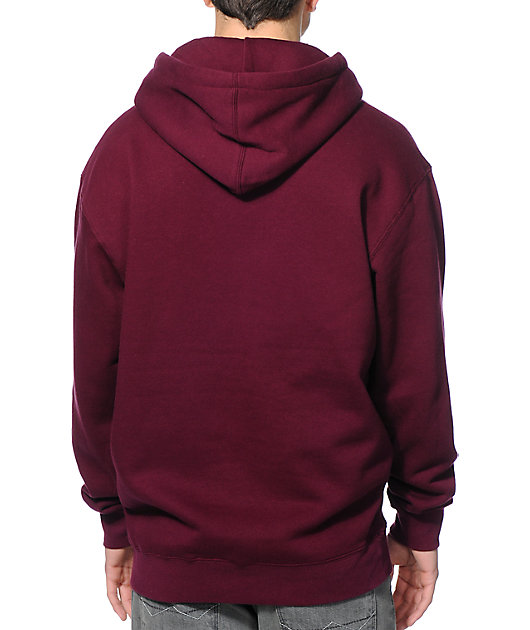 maroon obey hoodie