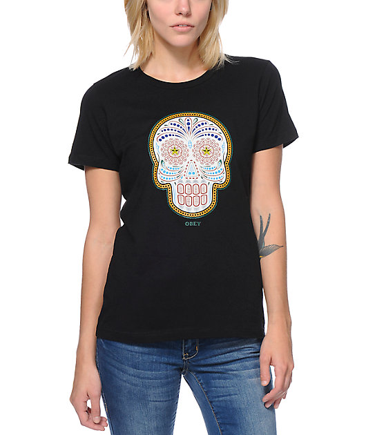 obey skeleton shirt