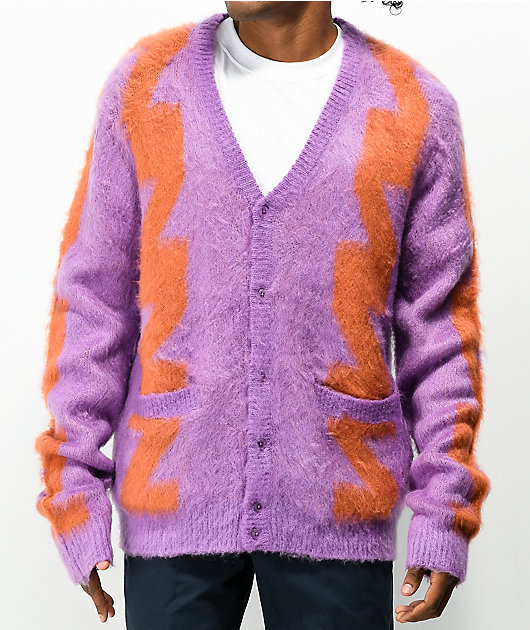 Obey Dexter Orchid Cardigan Sweater