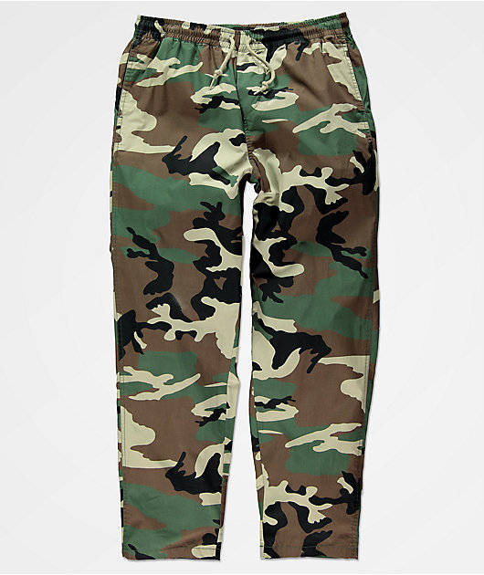 Elasticated waist camouflage trousers Clearance