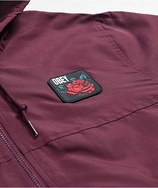 pink burgundy windbreaker