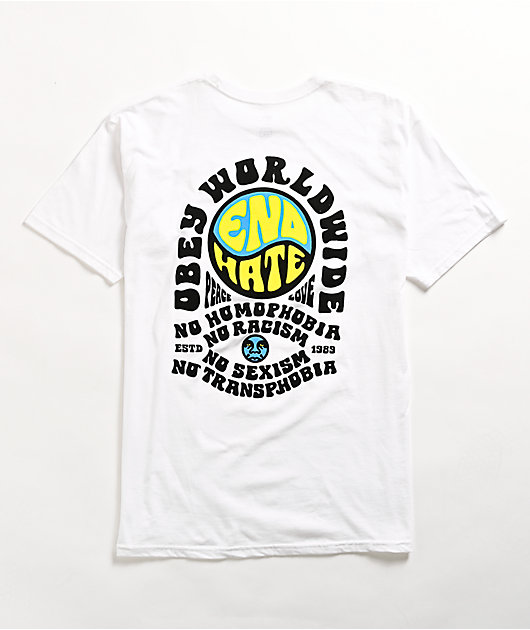 Obey End Hate White T-Shirt
