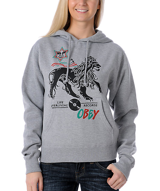 Obey Everlasting Grey Pullover Hoodie