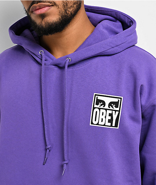 Purple store obey hoodie