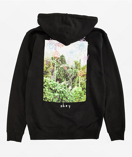 Obey Fairytale Forest Black Zip Hoodie