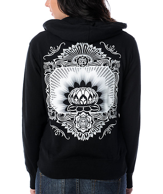 obey flower hoodie