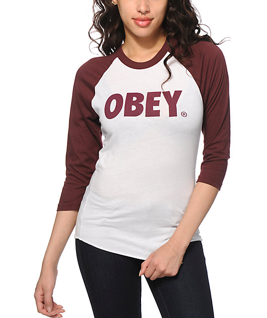 Obey baseball tee Clearance