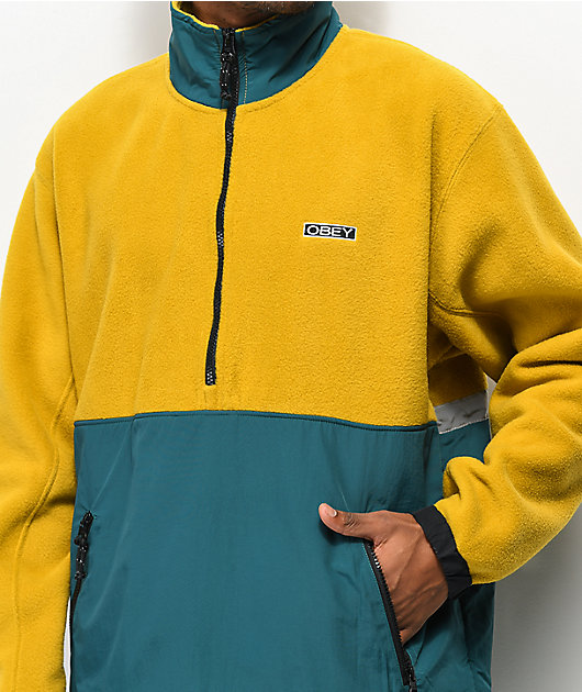 Obey Gallagher Gold & Green Anorak Jacket