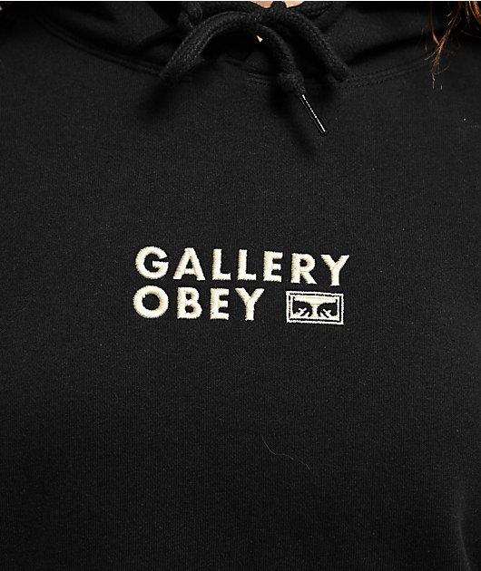 Obey Gallery Black Hoodie