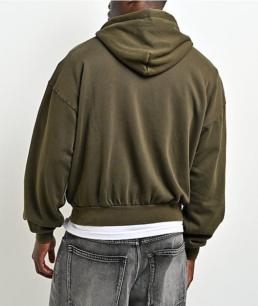 Obey Gothic Green Zip Hoodie