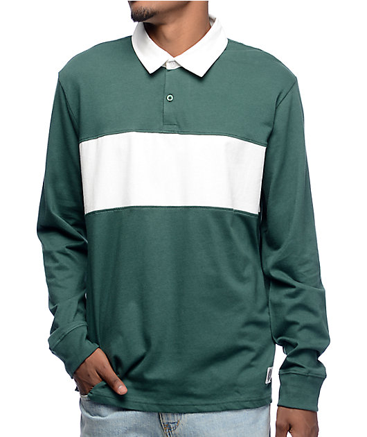 white long sleeve polo shirt mens